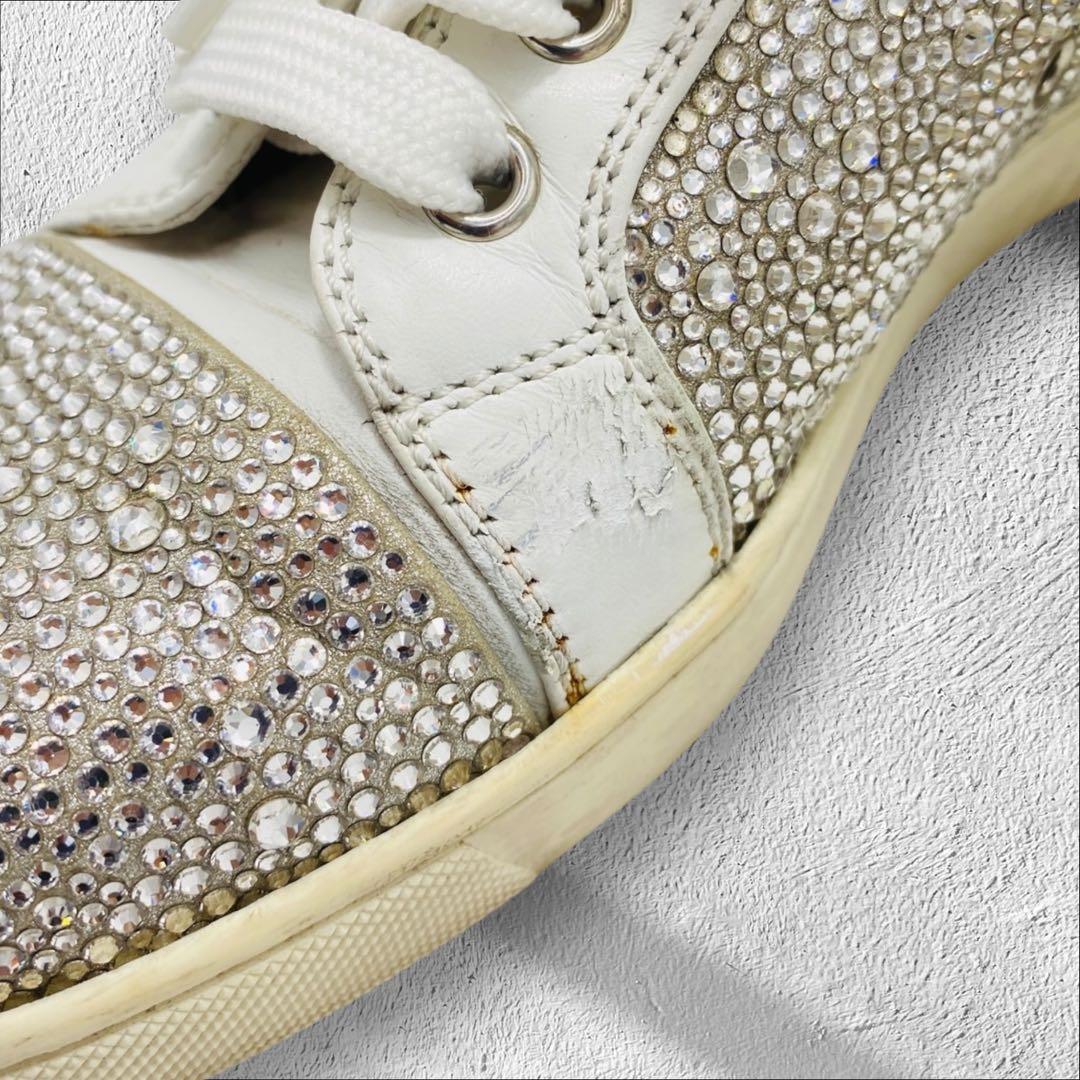 クリスチャンルブタン　スワロフスキー　ハイカットスニーカー