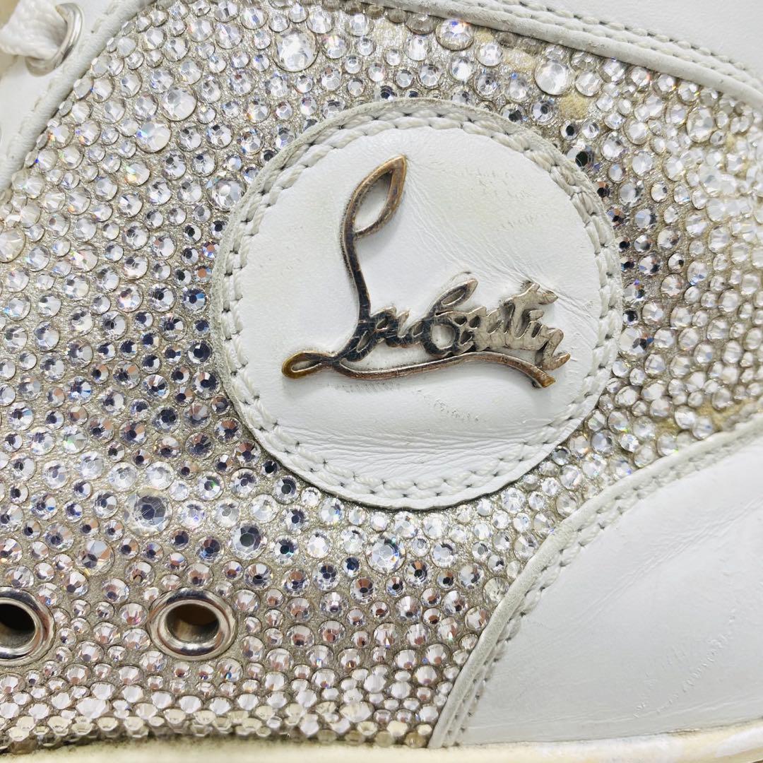 クリスチャンルブタン　スワロフスキー　ハイカットスニーカー