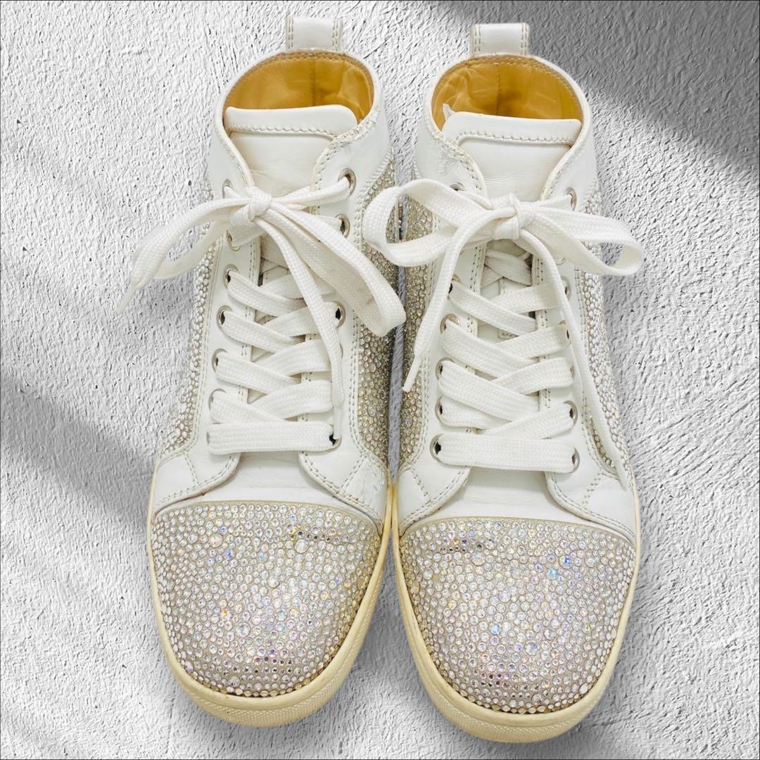 クリスチャンルブタン　スワロフスキー　ハイカットスニーカー