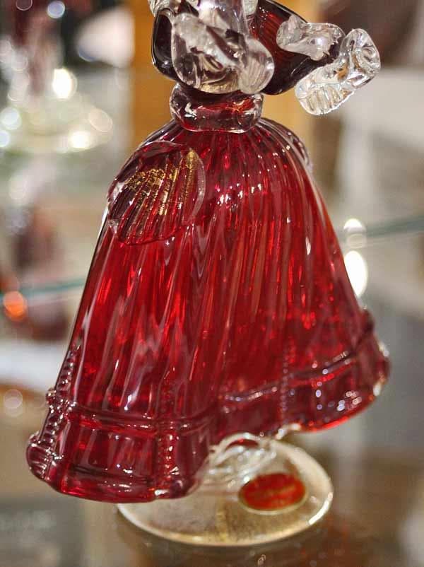 セール！ イタリア ベネチアングラス ペア人形 ダンサー 赤 4569-RD