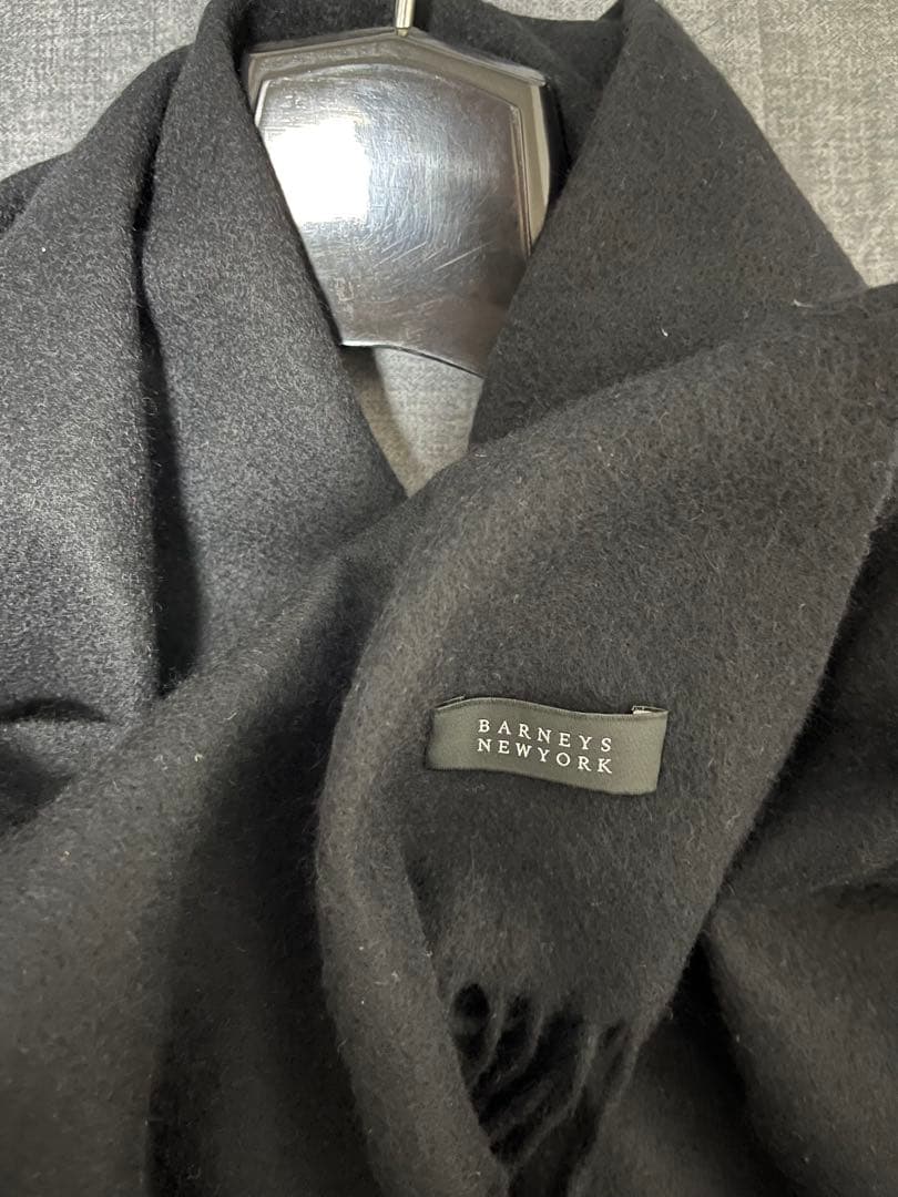 バーニーズニューヨークカシミヤスカーフ　マフラー新品ブラック