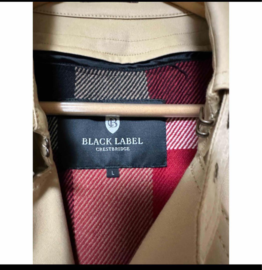 むにブラックレーベルクレストブリッジトレンチコートライナー付きＬサイズ