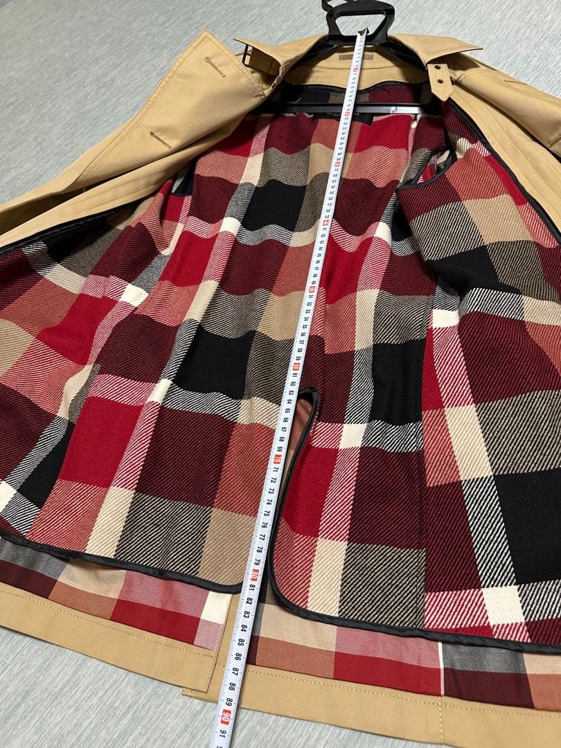 むにブラックレーベルクレストブリッジトレンチコートライナー付きＬサイズ