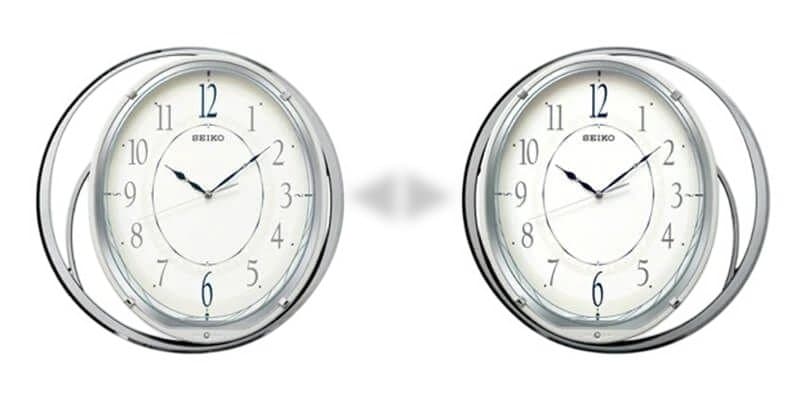 SEIKO 楕円形掛時計 シルバー