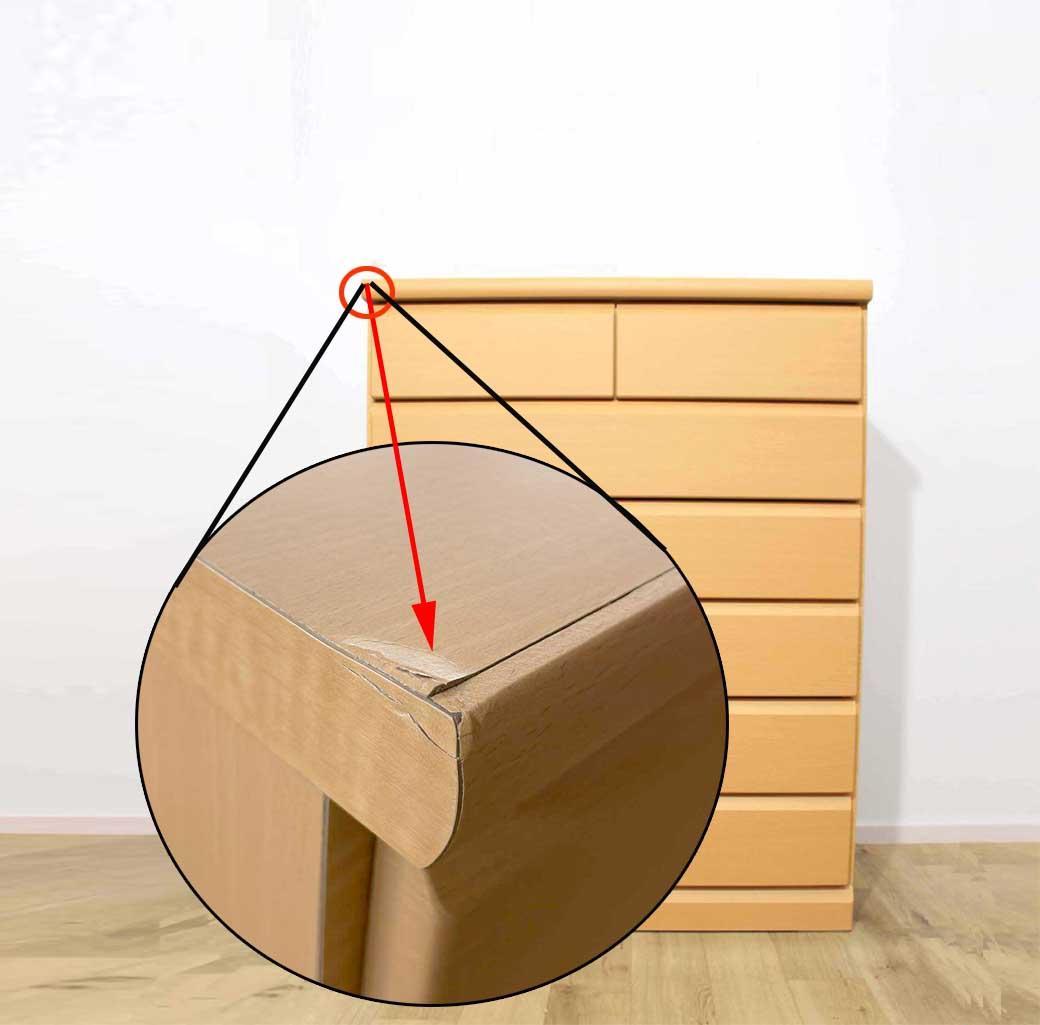 幅80 チェストハイチェストーチェスト・タンス 箪笥 完成品木製 傷あり