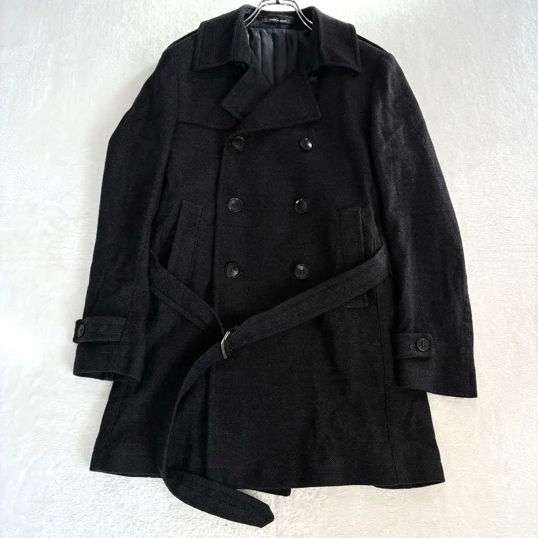 タリアトーレ トレンチコート 44 ウール ダブル ベルト付き ファインメリノ