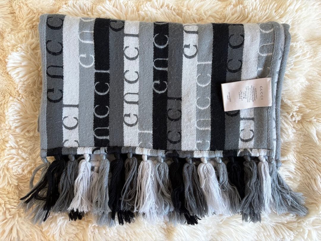 美品 正規品gucciグッチ マフラー ウール