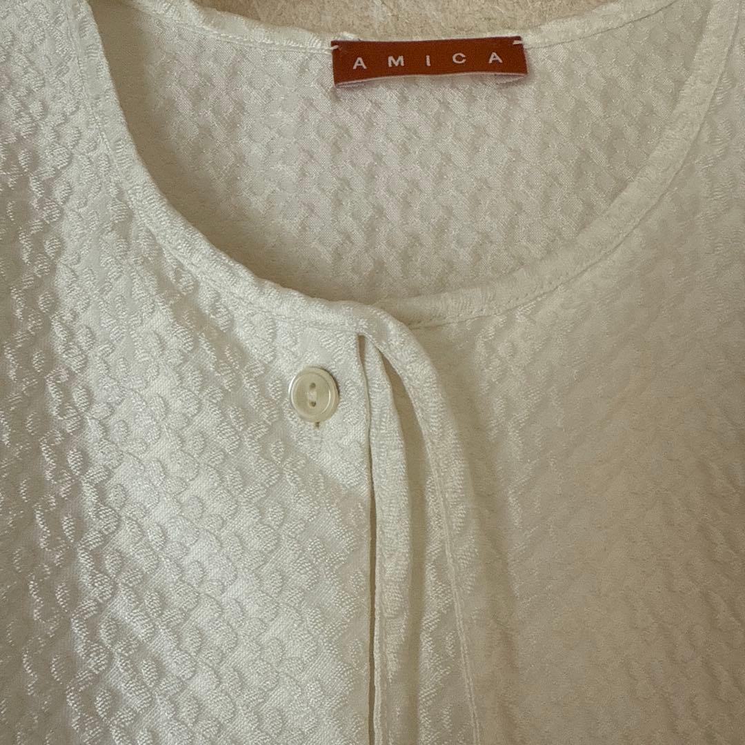 美品☆伊勢丹別注♪アミカキッズ　ジャガードブラウス