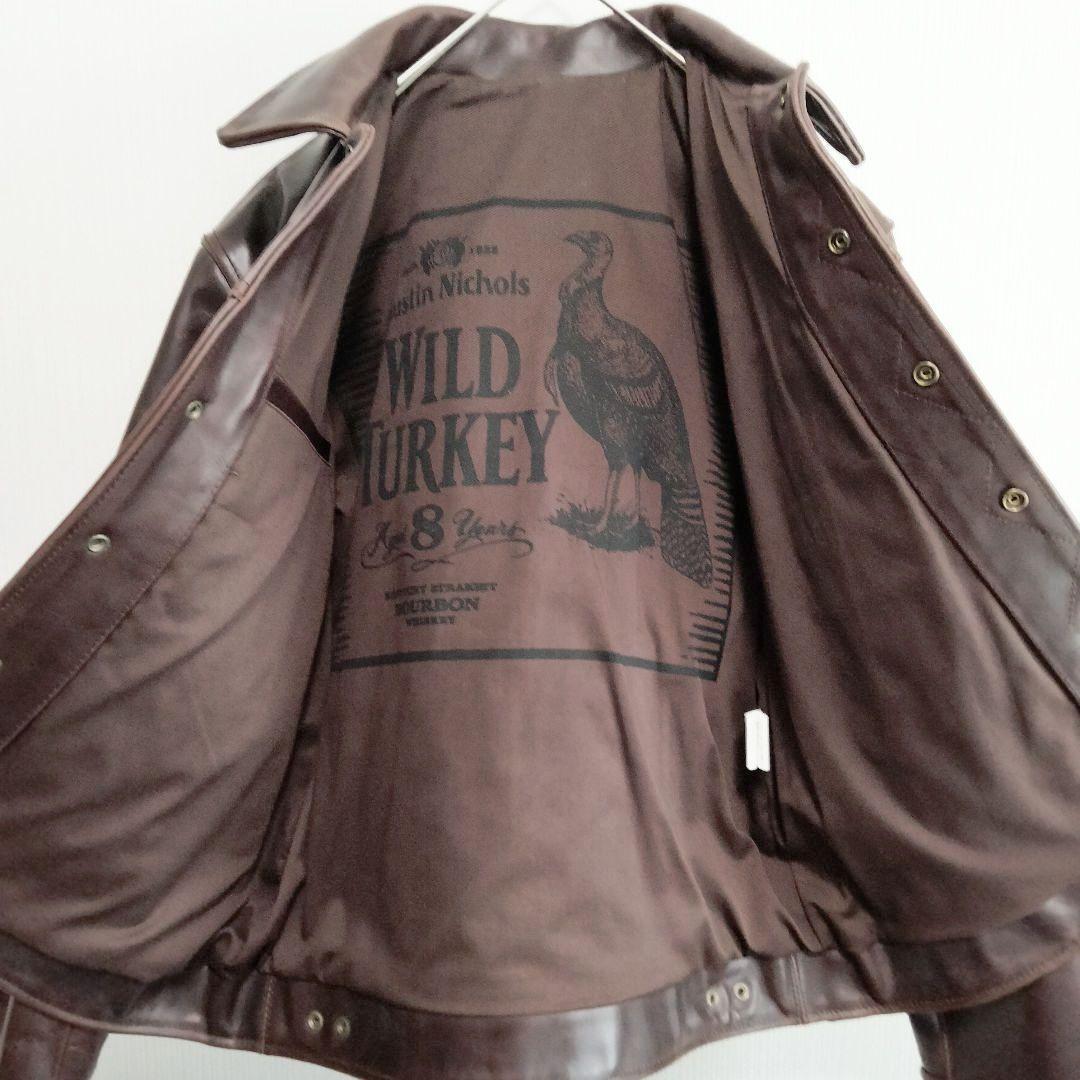 非売品　懸賞　ワイルドターキー　本革　牛革　レザージャケット　Lサイズ