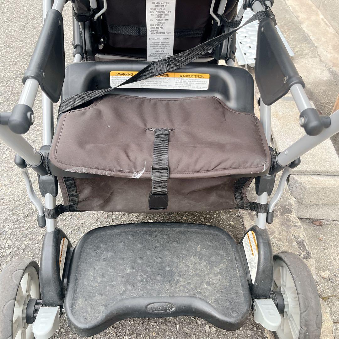 グレコGRACO 2人乗りベビーカー 日よけカバーあり 折りたたみ式
