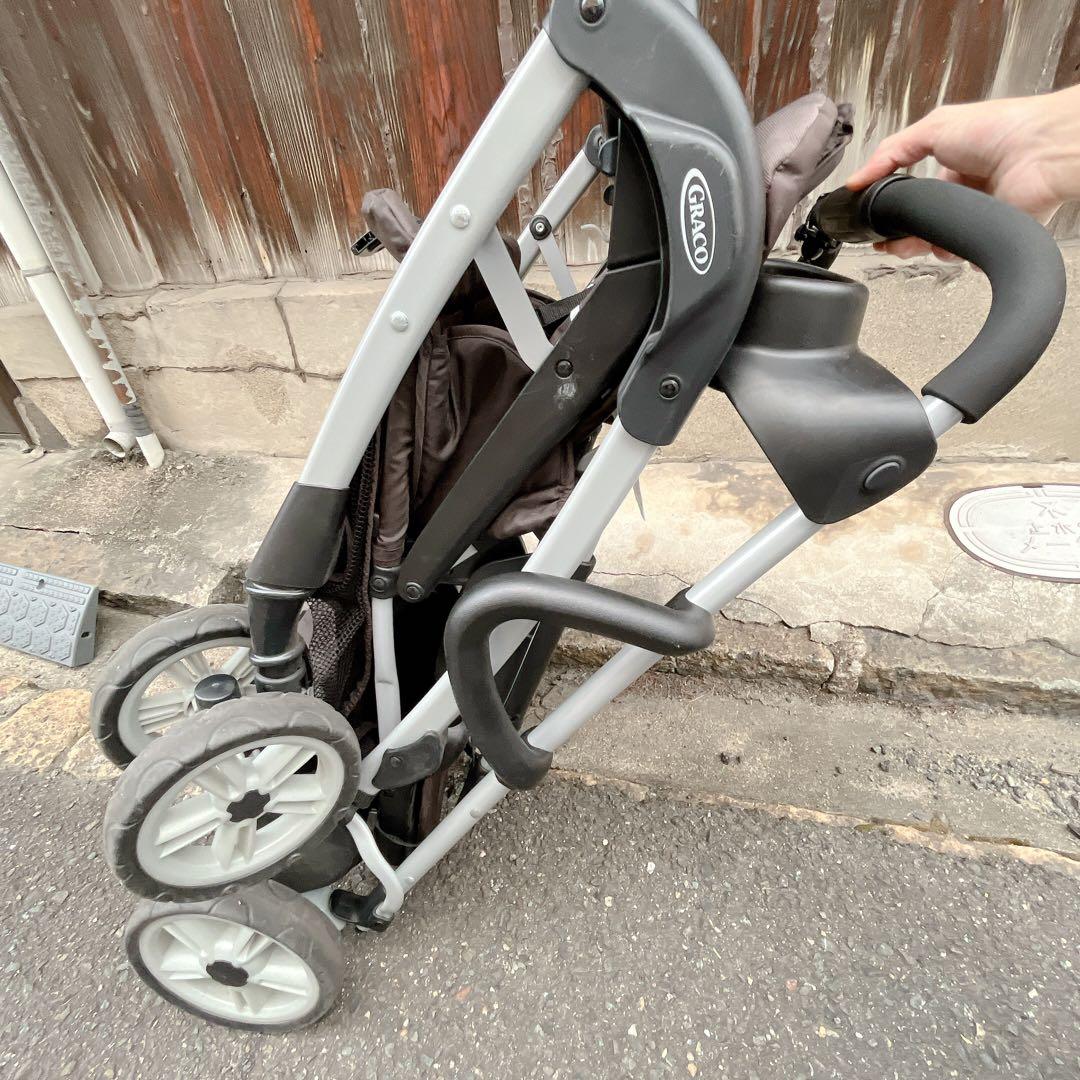 グレコGRACO 2人乗りベビーカー 日よけカバーあり 折りたたみ式