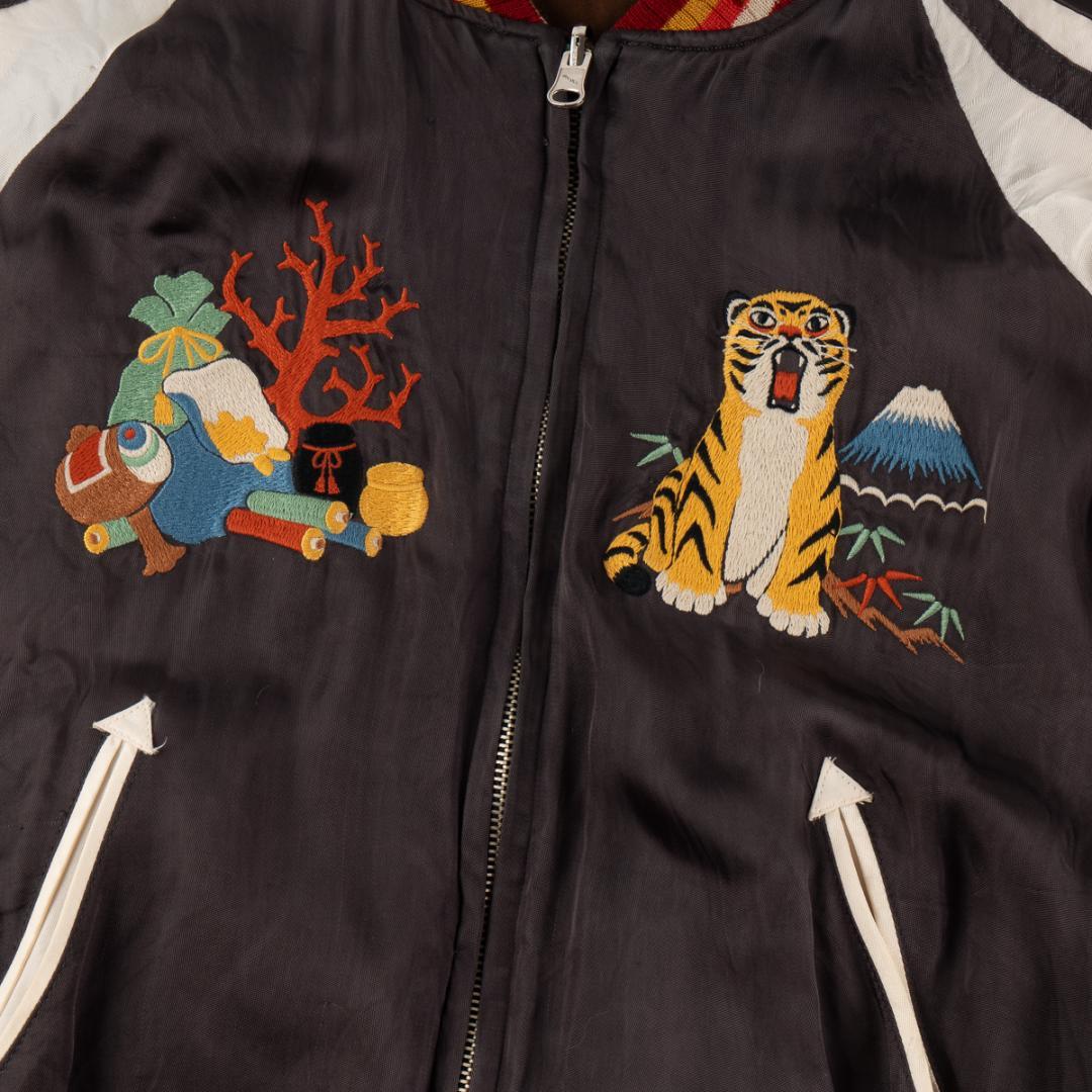 00s Pherrow's フェローズ スカジャン 虎 黒 M ビンテージ古着