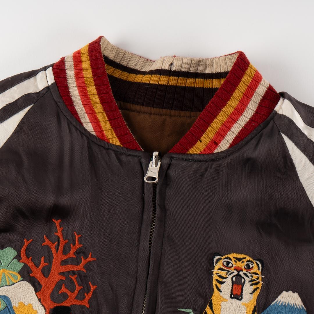 00s Pherrow's フェローズ スカジャン 虎 黒 M ビンテージ古着
