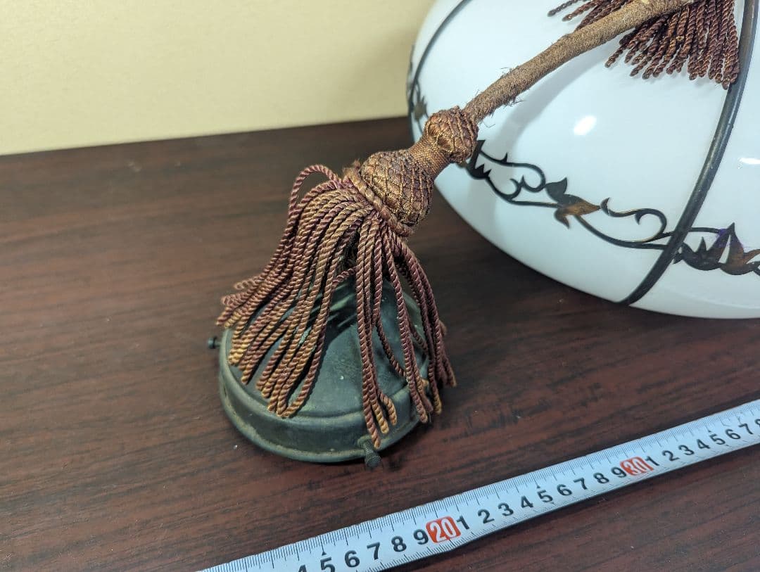 ペンダントライト 照明 昭和レトロ 大正ロマン 乳白色 当時物 アンティーク希少