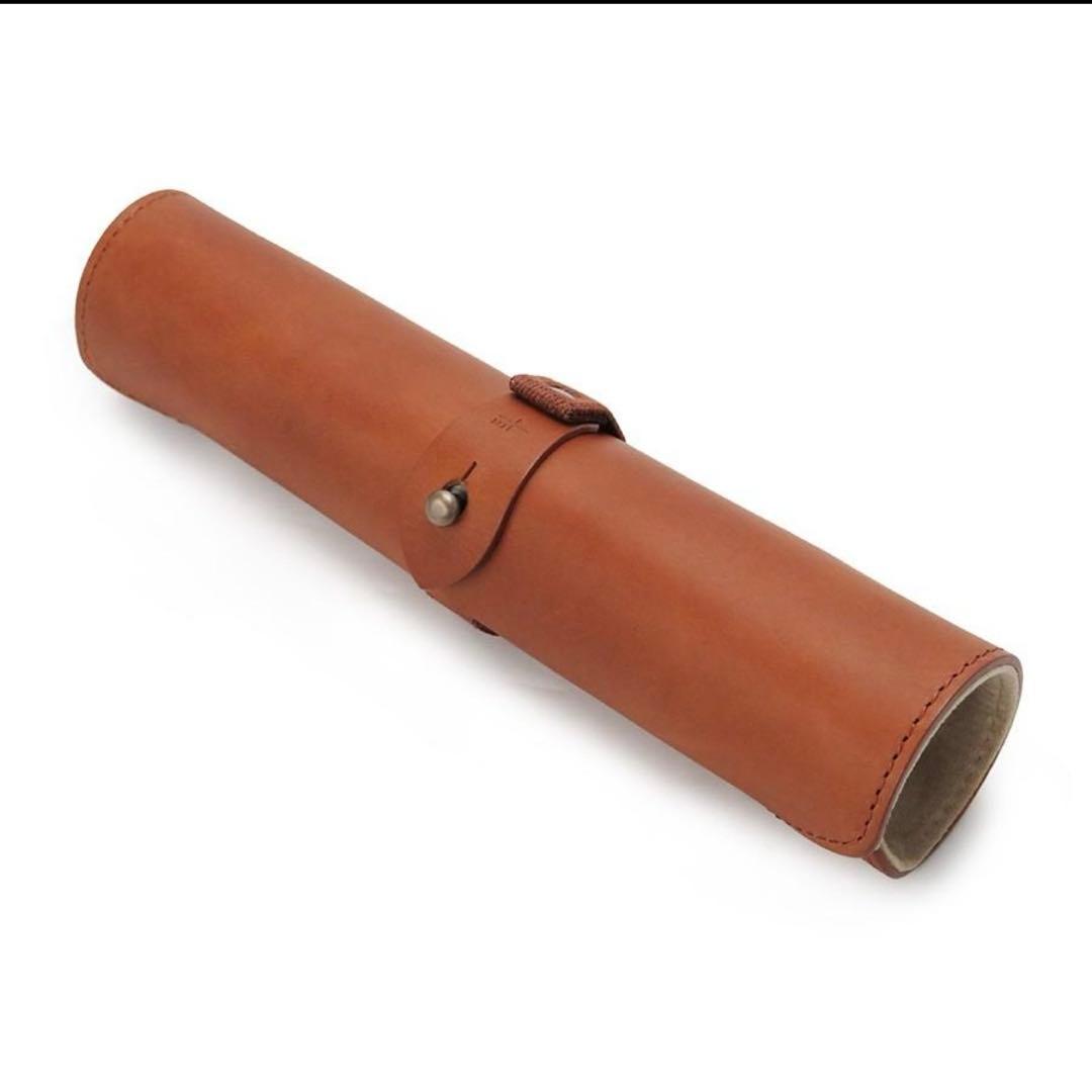 エムピウ　ロトロ　コニャック　イタリア製レザーロールペンケース ブラウン