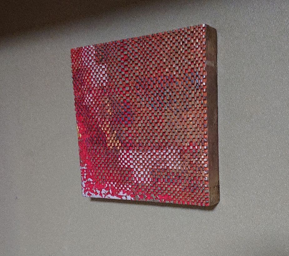 日本画/堤進の小品です。「相転移/そうてんい 時空の織り物#5」S0号