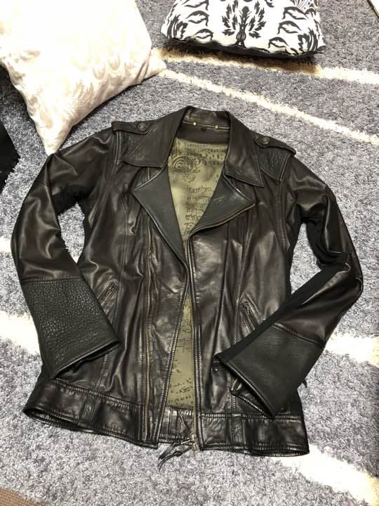 革ジャン ブラック L