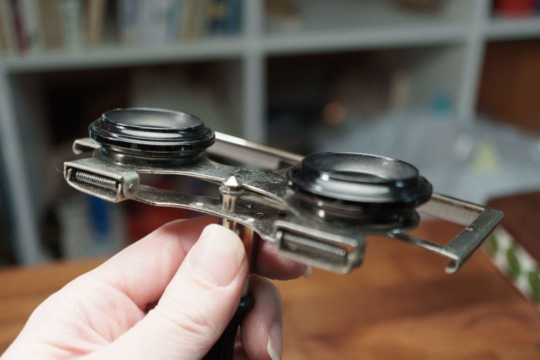 アンティークステレオビューワー フランス ステレオ写真 ガラス乾板 6x12cm