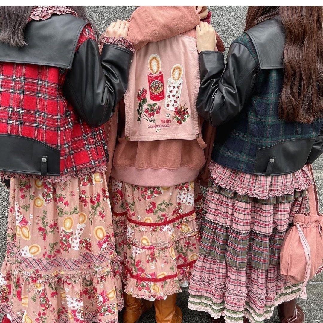 チェックライダースジャケット牛革本革PINKHOUSEピンクハウス