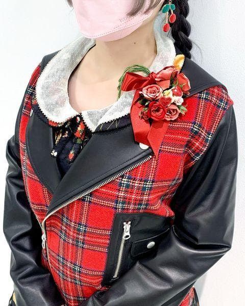 チェックライダースジャケット牛革本革PINKHOUSEピンクハウス