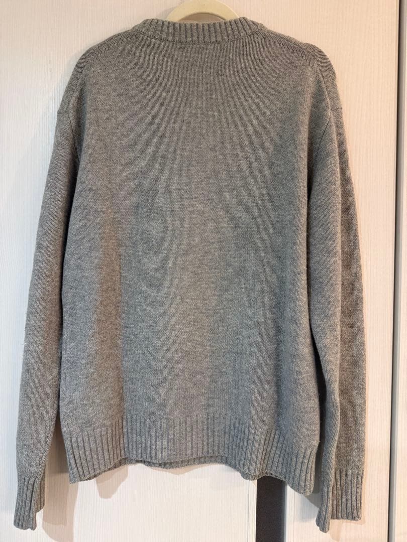 CABaN ウールカシミヤ アートフレーム クルーネック プルオーバー グレー