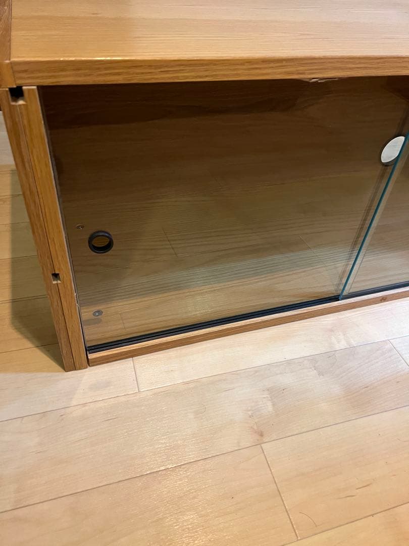 OG&co. スチールユニットシェルフ用・ボックス・ガラス引き戸・オーク材