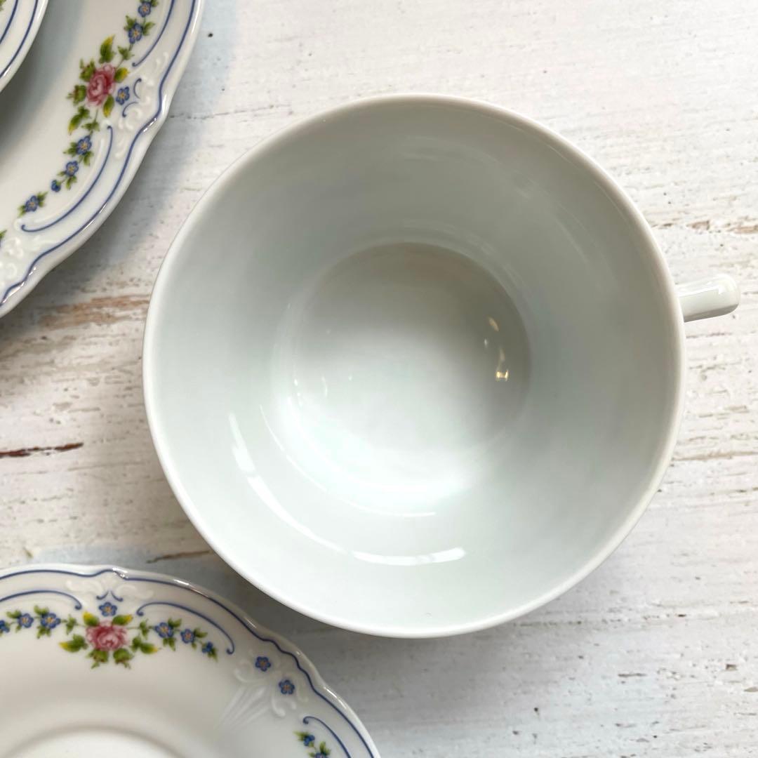 新品箱入りフッチェンロイターイザベル カップ＆ソーサーケーキ皿のペアティーセット