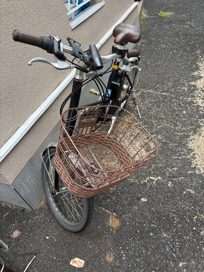 Panasonic 電動アシスト自転車 ブラック かご付き