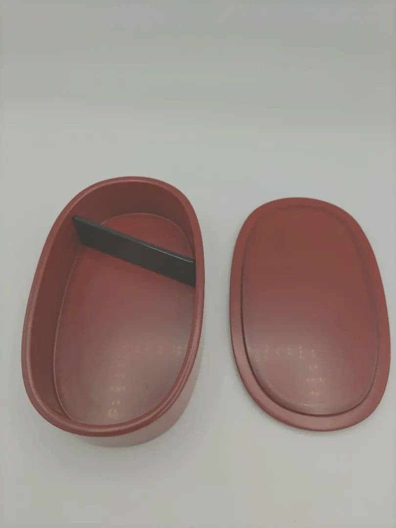 秋田「川連漆器」(かわつらしっき)朱塗一段小判型弁当箱3個セット