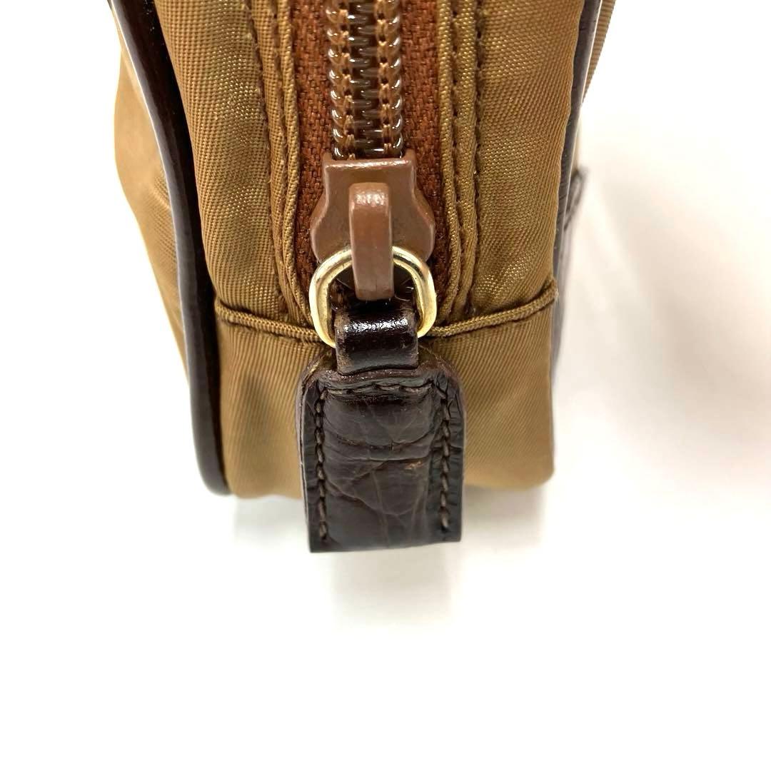 ヴィンテージ☆PRADA☆プラダ☆ウエストポーチ☆クロコ型押し☆ナイロン☆カーキ