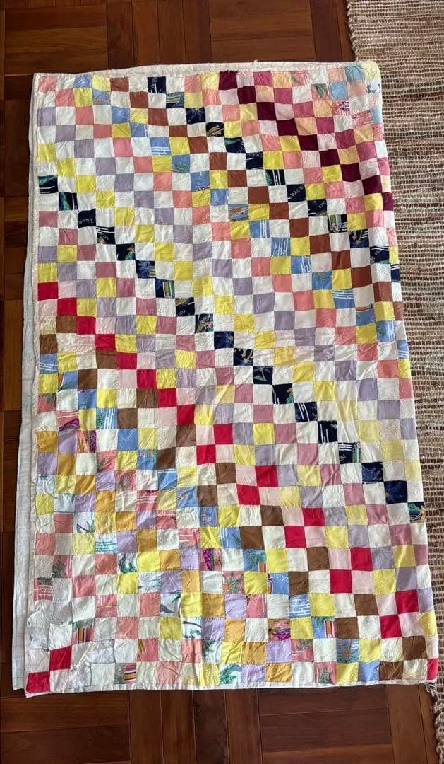 ヴィンテージハワイアンキルト　ラグ