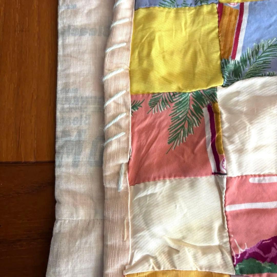 ヴィンテージハワイアンキルト　ラグ