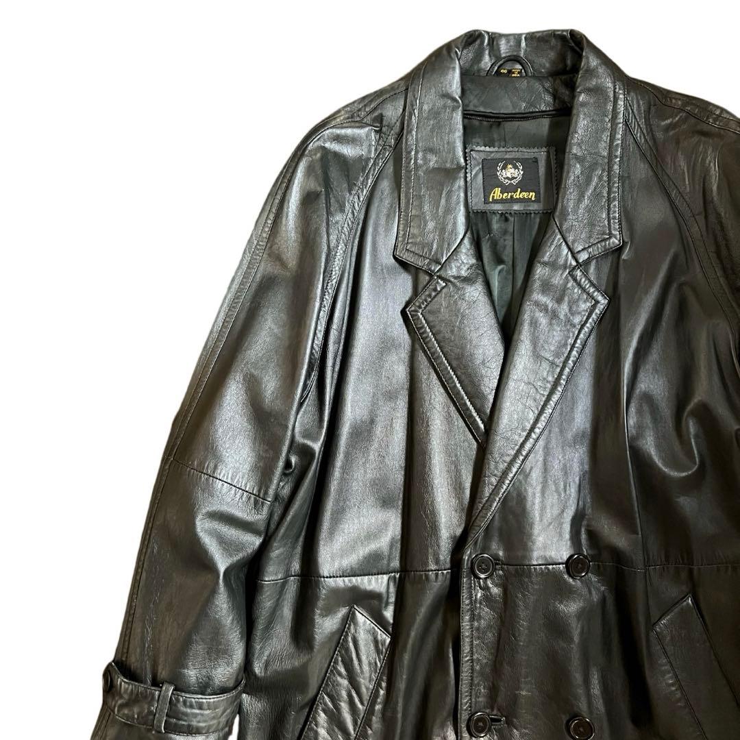 70s インド製 Aberdeen ロングレザーコート