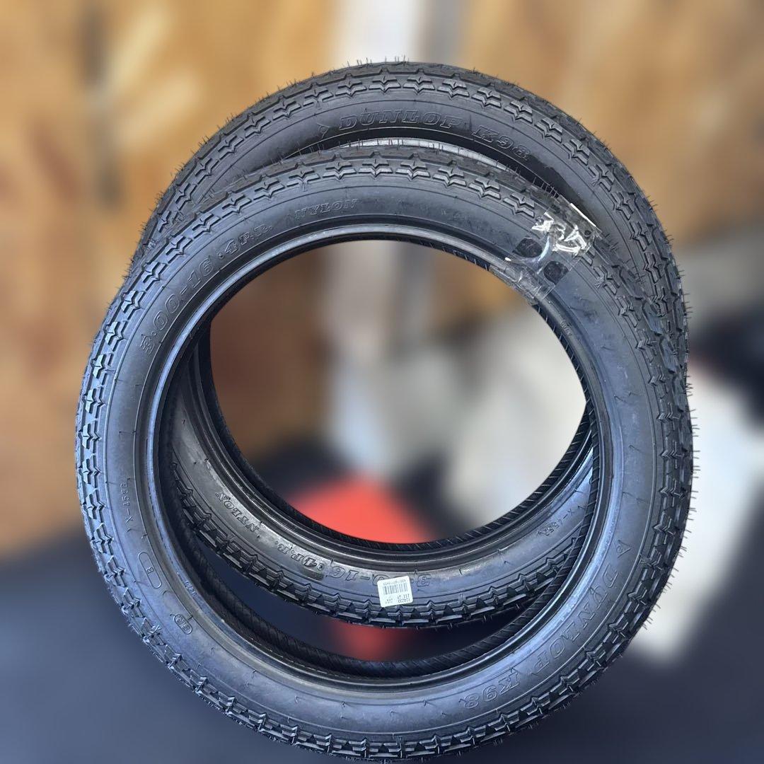 ダンロップ　k98 3.00-16 新品　2本　　送料無料