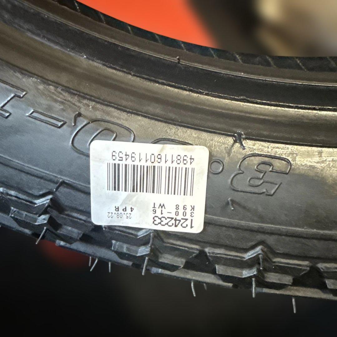 ダンロップ　k98 3.00-16 新品　2本　　送料無料