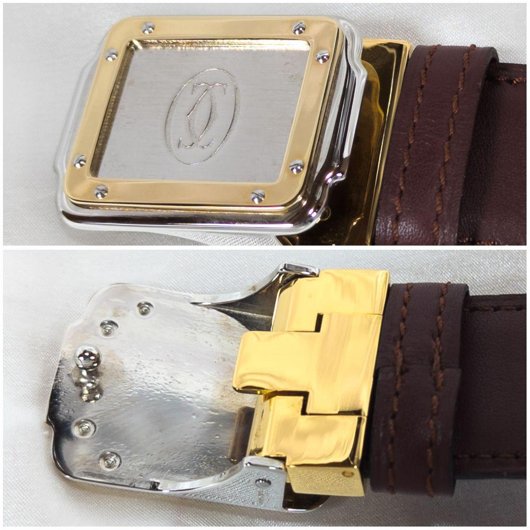 【未使用品】 カルティエ サントスドゥカルティエ ベルト カード 箱付き