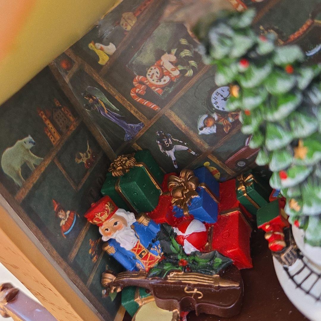 木製馬のロッキングホースクリスマス飾りオルゴール