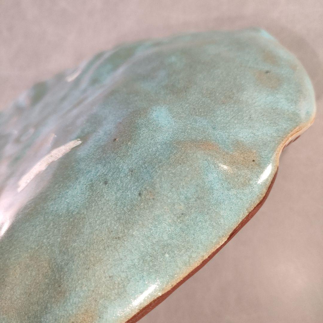 A1220-1/六石窯/森一蔵 造/赤絵花菖蒲飾皿/銘々皿/額皿/盛皿/懐石道具