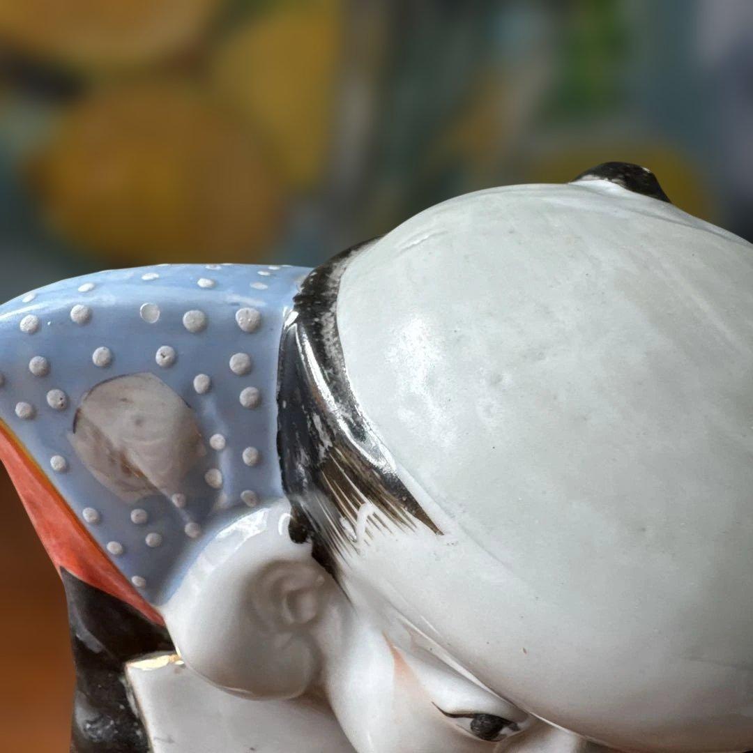 骨董　蔵出し　福助　日本の陶器製福の置物