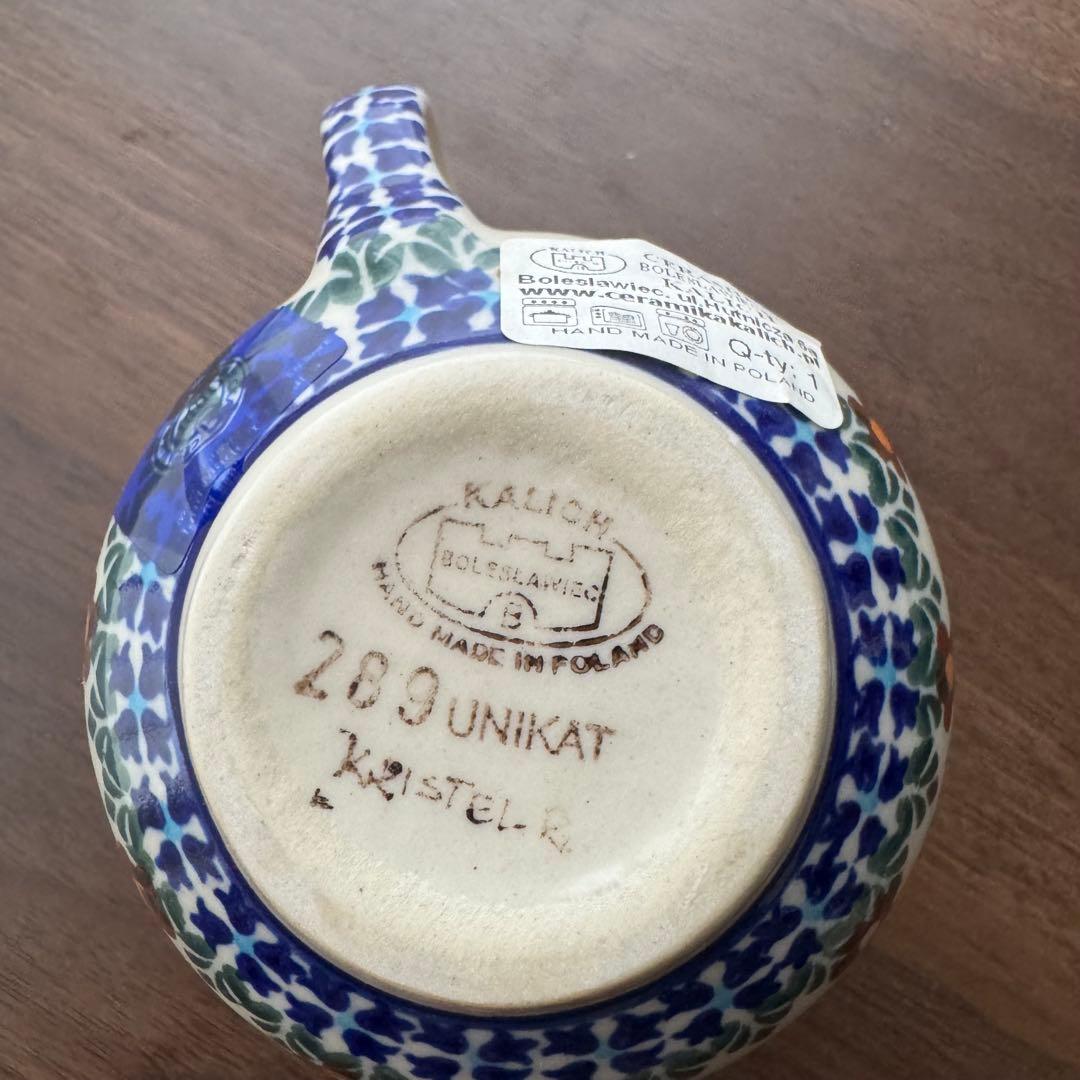 お値下中❣️ポーリッシュポタリー カリヒ社 皿22.5cm マグカップ小 赤花