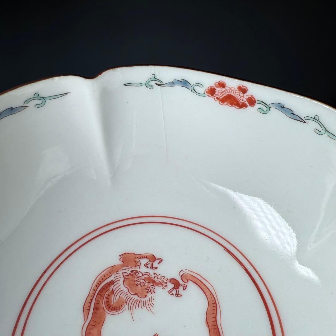 古伊万里　柿右衛門様式　向付　13客　赤絵龍図　竹に紅葉　梅　花蝶図　老松