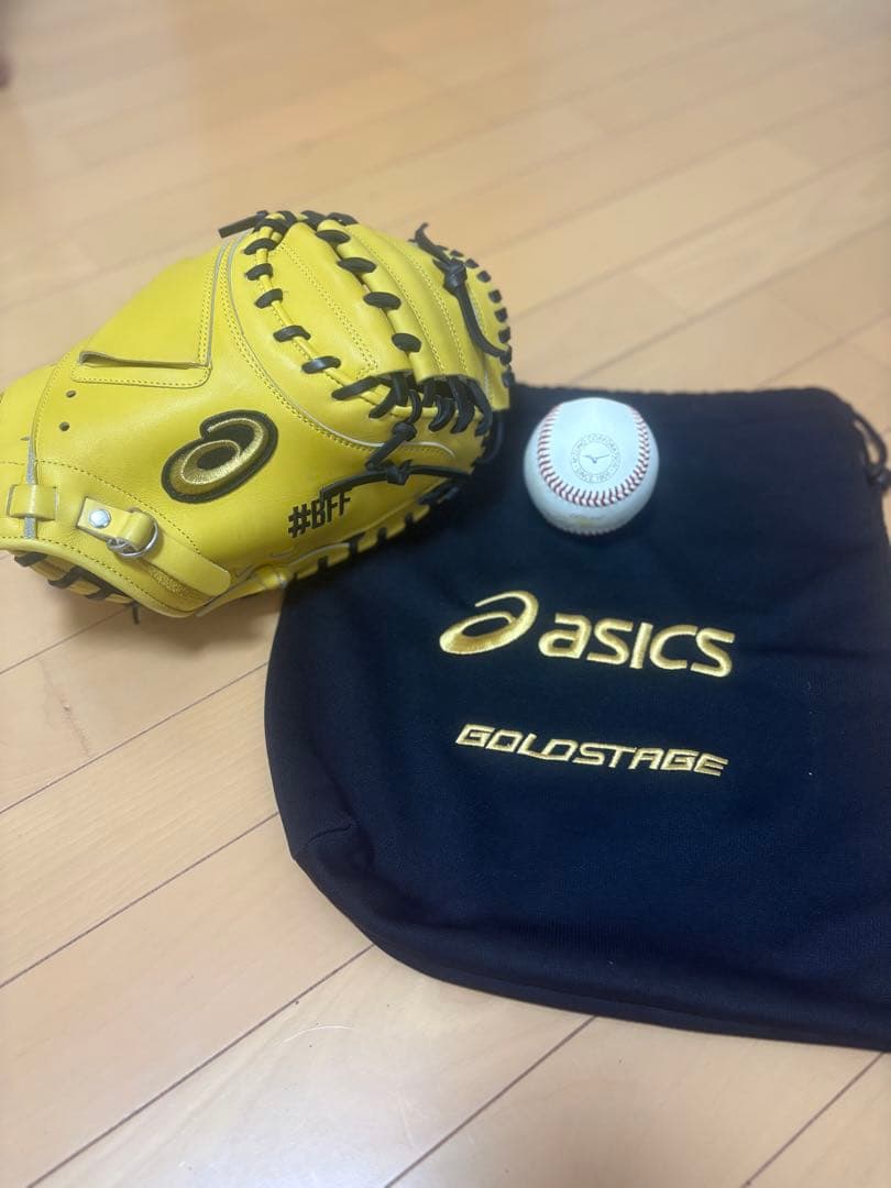 asics GOLDSTAGE スペシャルオーダー軟式グローブ イエロー