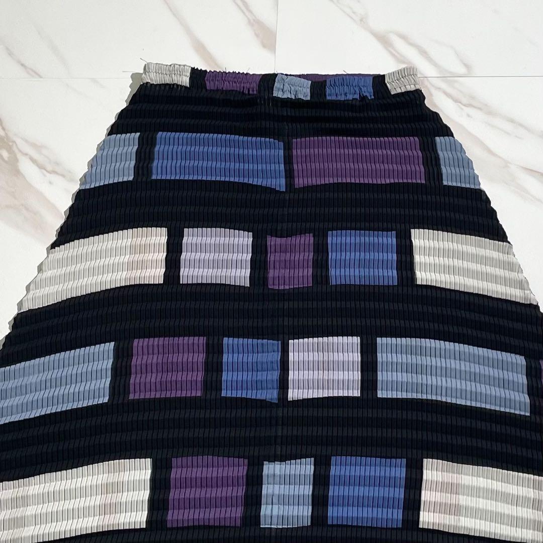 極美品✨ISSEY MIYAKE 変形 段違い プリーツロングスカート フレア