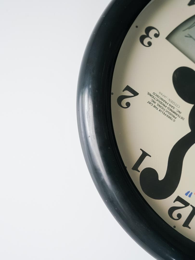 80's \"Felix the Cat\" グラフィッククロック ポストモダン