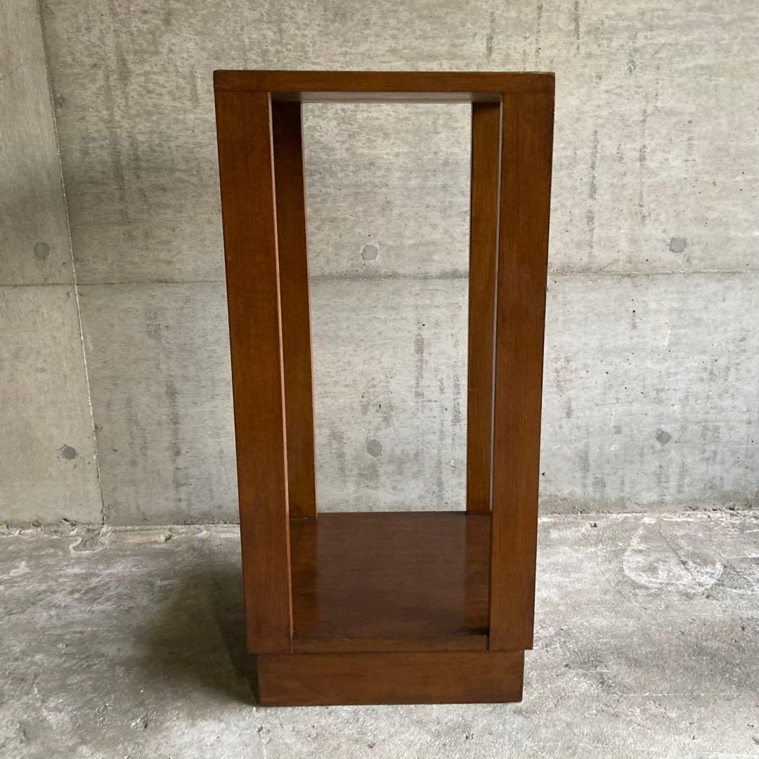 古い味のある飾り台 サイドテーブル 棚 シェルフ ラック スタンド 木製 レトロ