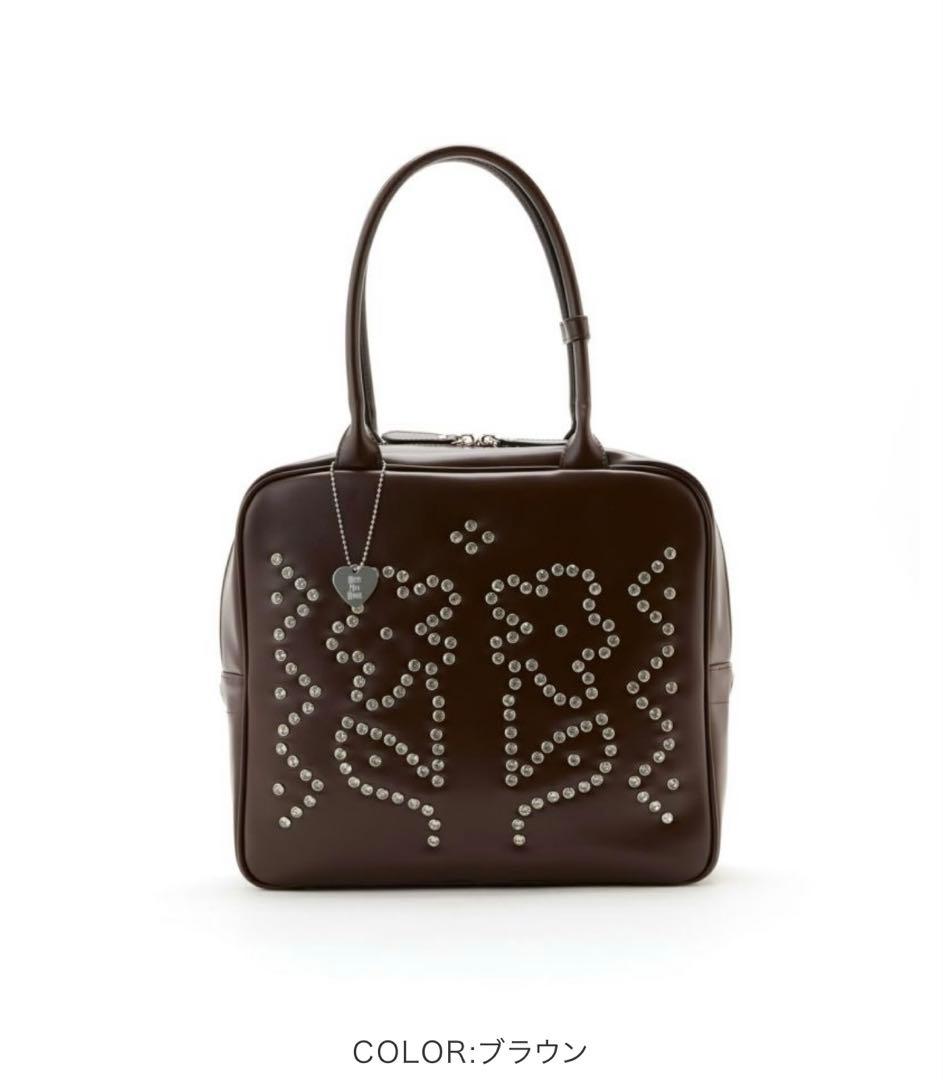 【HEY! Mrs ROSE】Rhinestone Boston ブラウン