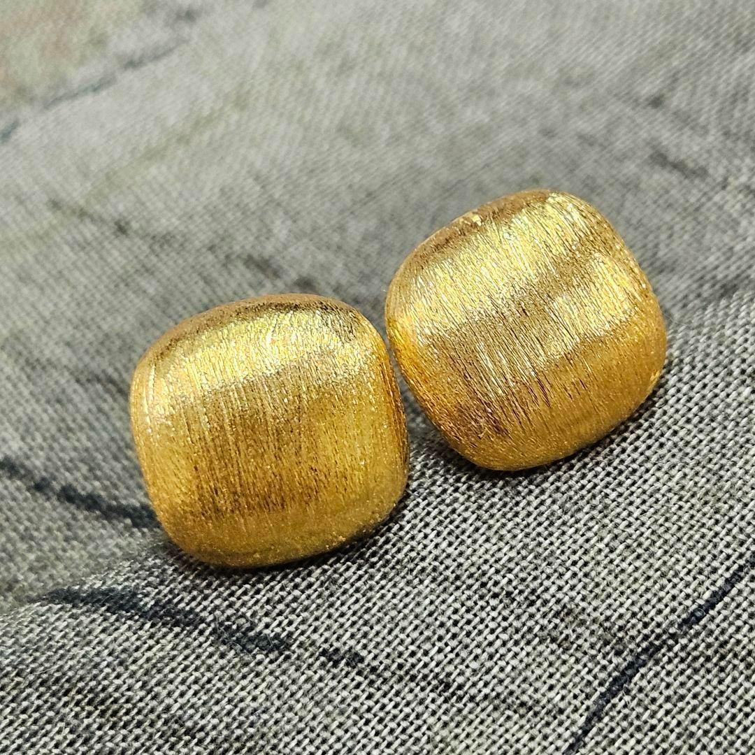 ショコラ18金 K18 YG スクエアデザイン ピアス