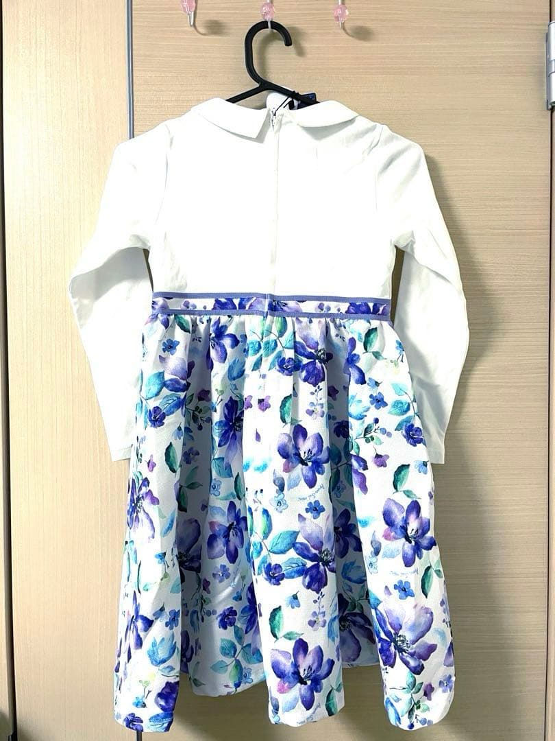 アナスイミニ　ワンピース　紫　花柄　130 入学式　フォーマル　ドレス