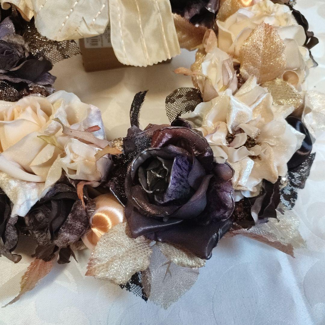 クリスマスリース　大きめ　ローズ　華やか