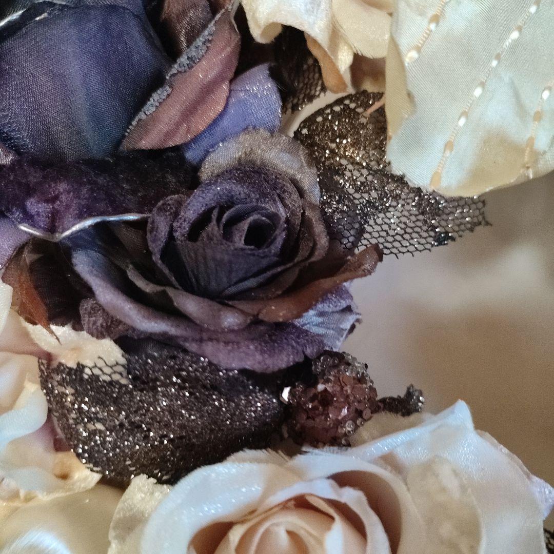 クリスマスリース　大きめ　ローズ　華やか